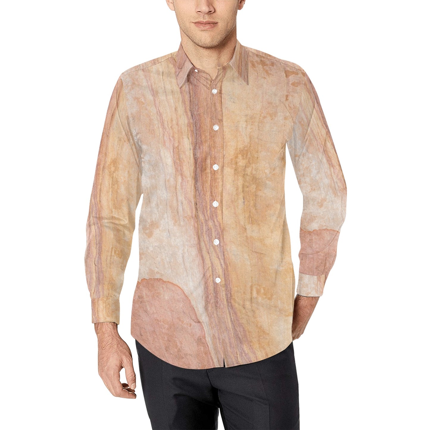 Michael's Desert Collection Series 1 - Men's All Over Print Long Sleeve Shirt(Model T61)
