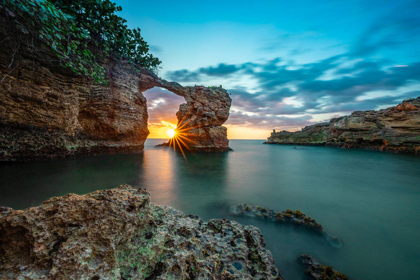 Puente De Piedra Cabo Rojo Sunset Sunburst