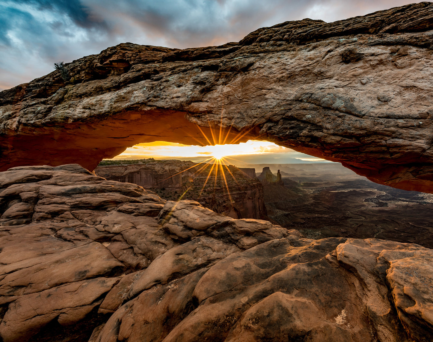Sunburst at a Mesa Arch Sunrise Canyonlands National Park, Utah